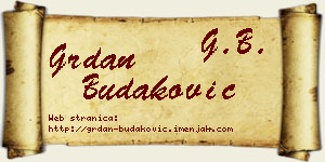Grdan Budaković vizit kartica